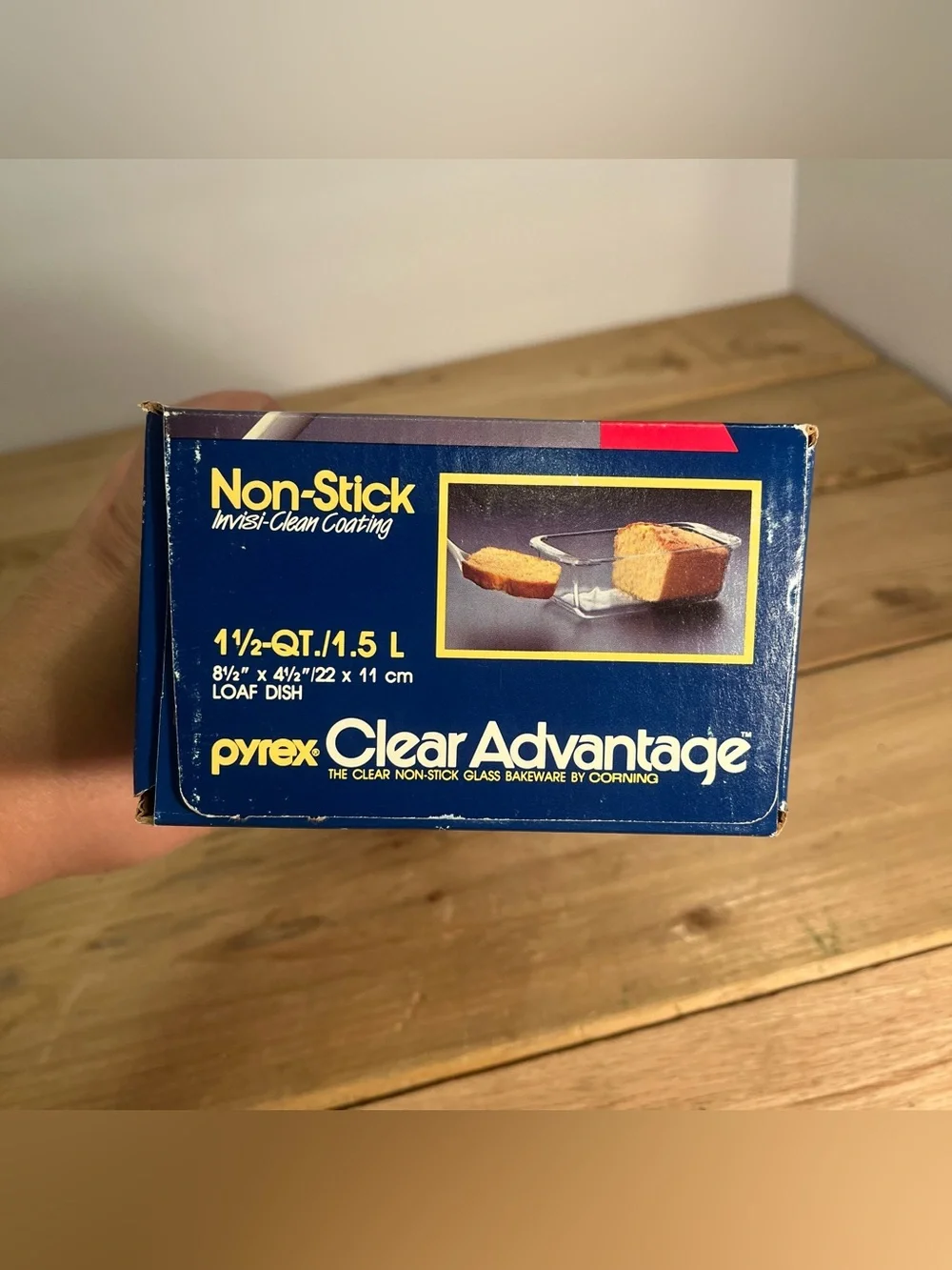 Vtg Pyrex Clear Glass Loaf Pan Non Stick Invisi-clean Coating Sealed In Box NOS